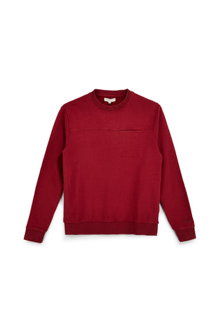Felpa rossa con taschino in 100% cotone Pittarello tierra PTMF2645