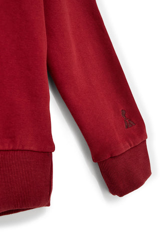 Felpa rossa con taschino in 100% cotone Pittarello tierra PTMF2645