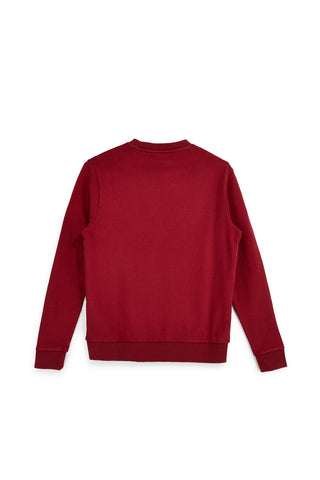 Felpa rossa con taschino in 100% cotone Pittarello tierra PTMF2645