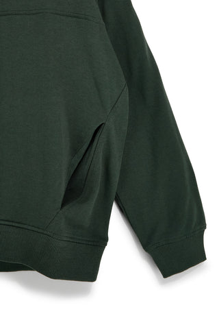 Felpa verde con mezza zip in 100% cotone Pittarello tierra PTMF2646