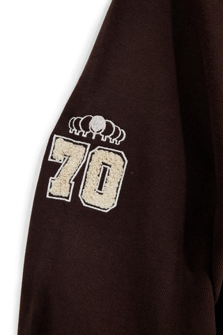 Felpa marrone con zip in 100% cotone Sevenoaks TMF2650