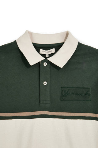 Polo verde a maniche lunghe in 100% cotone Sevenoaks PTMPL2656