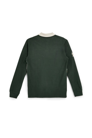 Polo verde a maniche lunghe in 100% cotone Sevenoaks PTMPL2656