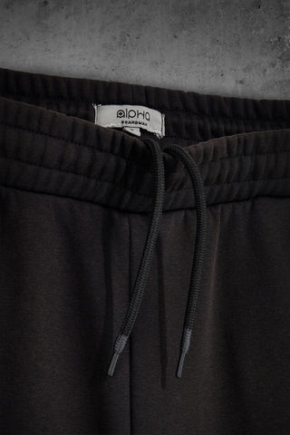 Schwarze Jogging-Cargohose aus Sweatshirtstoff von Boardman Alpha Bottino