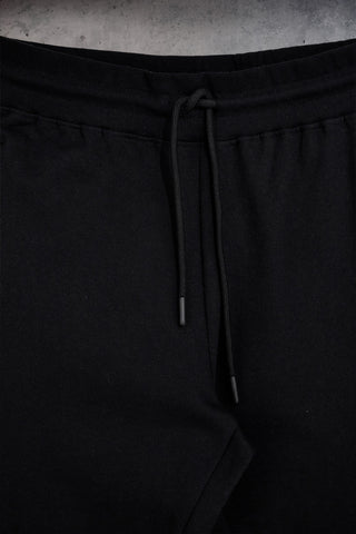 Pantaloni jogger neri in misto cotone felpato con tasche zip Boardman Omertà