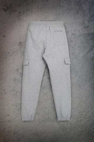 Pantaloni jogger cargo grigio melange in misto cotone felpato Boardman Snitch