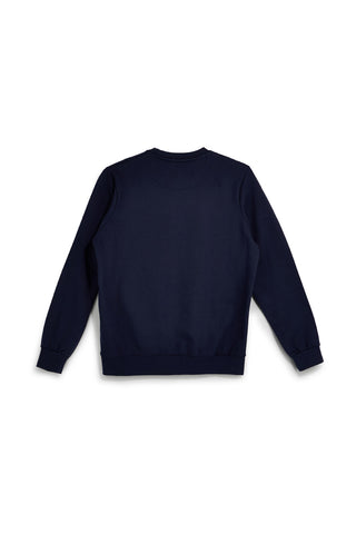 Felpa girocollo blu in misto cotone con interno felpato Pittarello tierra NBY315