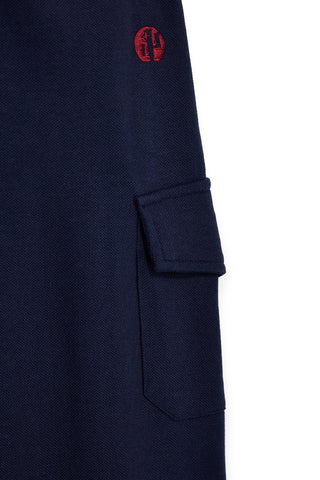 Pantaloni cargo blu con vita elasticizzata Pittarello Tierra NBY419