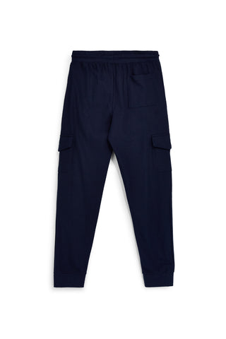 Pantaloni cargo blu con vita elasticizzata Pittarello Tierra NBY419