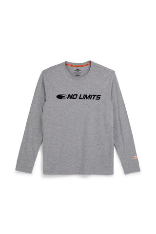 Leichter grauer Langarmpullover „No limits“ MATL001W24