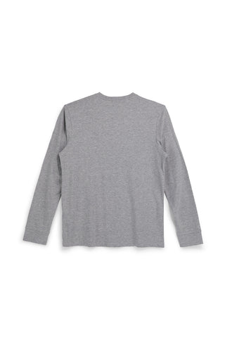 Leichter grauer Langarmpullover „No limits“ MATL001W24