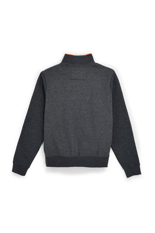 Graues Sweatshirt mit Reißverschluss und Stehkragen aus Baumwollmischgewebe von No limits, Art.-Nr. MASW003W24
