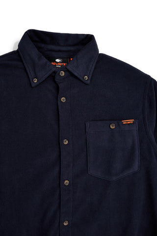 Camicia blu in caldo pile con taschino No limits MAPF013W24SOL