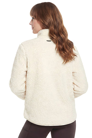 Giacca in pile beige con zip Skechers JA218