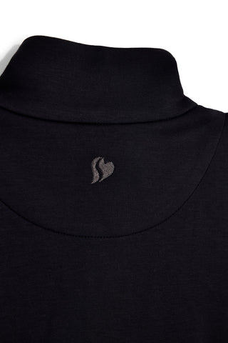 Schwarzes Sweatshirt mit Reißverschluss und Stehkragen von Skechers JA502