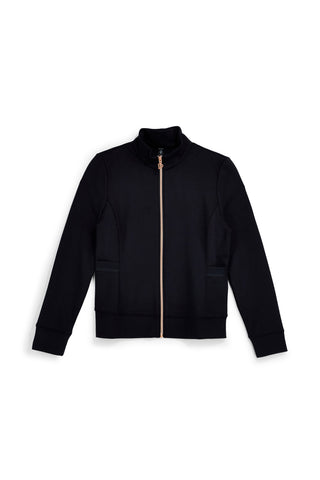 Schwarzes Sweatshirt mit Reißverschluss und Stehkragen von Skechers JA502