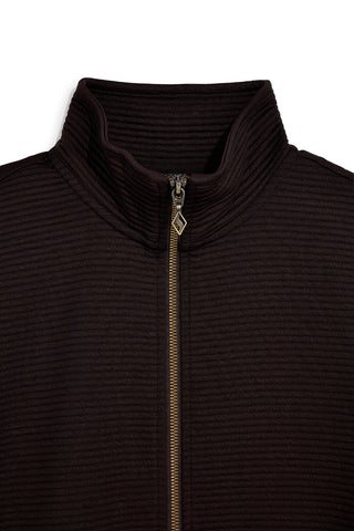Braunes Sweatshirt mit Reißverschluss „Soft-knit Ottoman“ von Skechers, Modell JA78