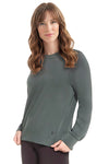 Weiches, grünes Sweatshirt mit Rundhalsausschnitt im Cozy Fit-Schnitt und Raglan-Nähten von Skechers LT152