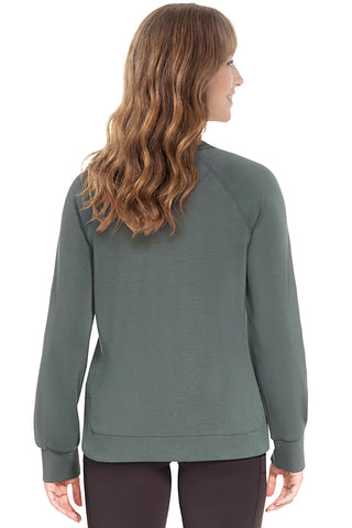 Weiches, grünes Sweatshirt mit Rundhalsausschnitt im Cozy Fit-Schnitt und Raglan-Nähten von Skechers LT152