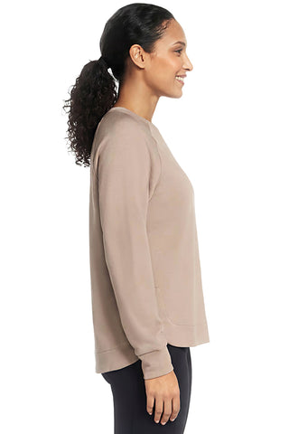 Skechers LT152 Cozy Fit Rundhals-Sweatshirt in Taubengrau