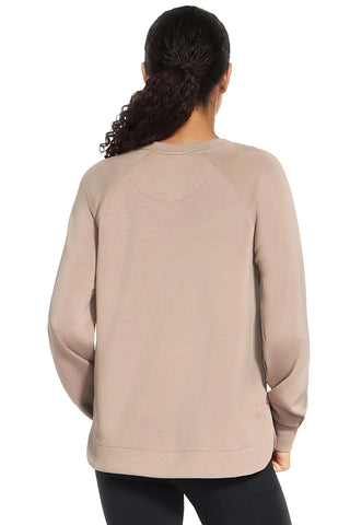 Skechers LT152 Cozy Fit Rundhals-Sweatshirt in Taubengrau