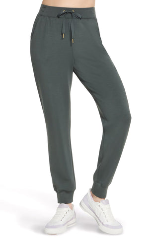 Weiche grüne Jogginghose mit Kordelzug von Skechers Cozy Luxe Jogger PT149