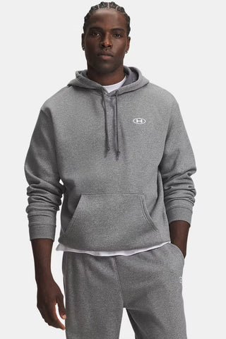 Felpa grigia con cappuccio in pile Under armour Rival Fleece