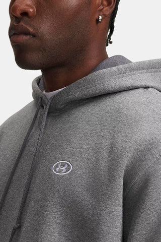 Felpa grigia con cappuccio in pile Under armour Rival Fleece