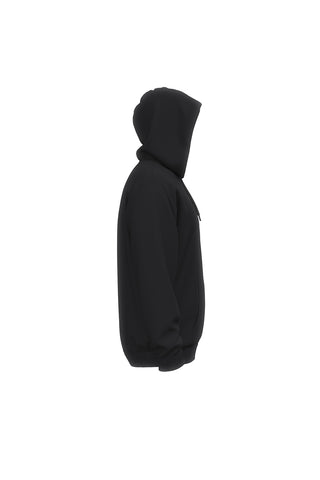Felpa nera con cappuccio e zip in pile Under armour Rival Fleece