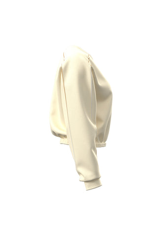 Cremefarbenes, gelbes Sweatshirt mit Rundhalsausschnitt aus Fleece und glänzenden Details: Under Armour Rival Fleece Shimmer
