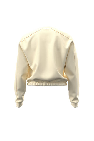 Cremefarbenes, gelbes Sweatshirt mit Rundhalsausschnitt aus Fleece und glänzenden Details: Under Armour Rival Fleece Shimmer