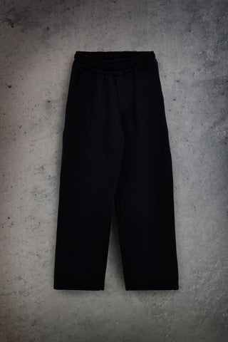 Pantaloni Neri con Gamba Ampia e Zip Laterali Boardman Whatever