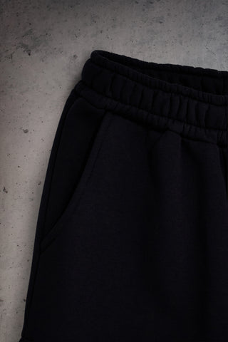 Pantaloni Neri con Gamba Ampia e Zip Laterali Boardman Whatever