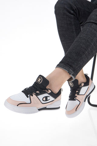 Champion 3 Point Low Pink-Schwarze Turnschuhe