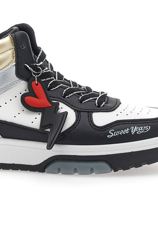 Sneakers Alte Bianche e Nere Sweet Years 8580
