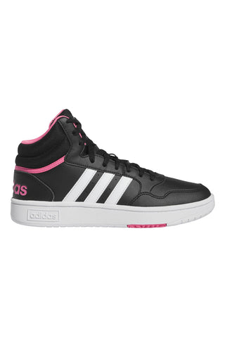 Schwarze Adidas Hoops 3.0 Mid-Sneaker