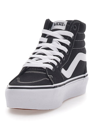 Mittelhohe Vans Filmore Hi Plateau-Sneaker in Schwarz und Weiß