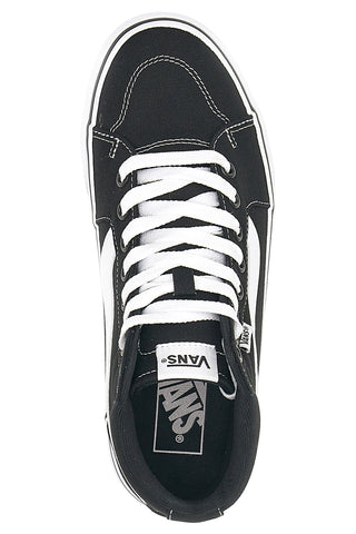 Mittelhohe Vans Filmore Hi Plateau-Sneaker in Schwarz und Weiß