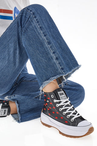 Schwarze Plateau-Sneaker „Kaya Mid Fly“ von British Knights