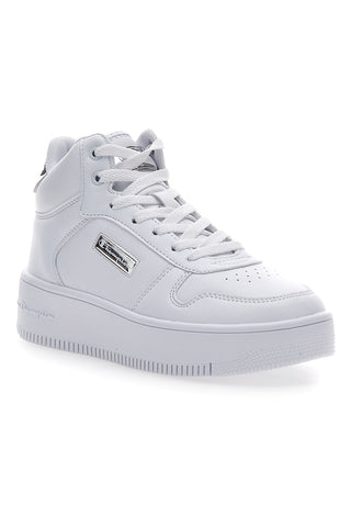 Sneakers mit Flatform Champion Rebound Plat Mid Metal White