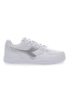 Weiße Sneakers mit silbernem Fries Diadora Raptor Low Moon WN