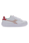Diadora Game Step GS glasierte weiße Schnürsneaker