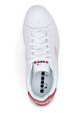 Diadora Game Step GS glasierte weiße Schnürsneaker