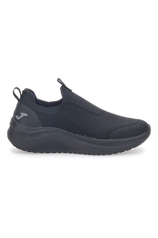 Joma Laceless Lady 2401 Atmungsaktive schwarze Slip-On-Sneaker mit Memory-Schaum