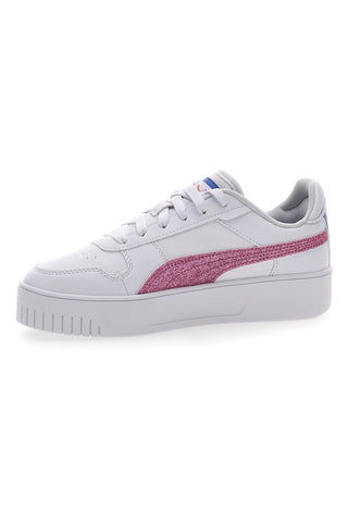 Weiße und rosa Turnschuhe Puma Carina Street Deep Dive Jr