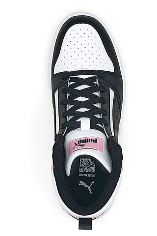 Sneakers con Lacci Bianche e Nere Puma Rebound V6