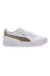 Sneakers Bianche Casula con Lacci Puma Carina 2.0 Mettalic Shine