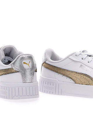 Sneakers Bianche Casula con Lacci Puma Carina 2.0 Mettalic Shine