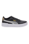 Schwarze Chasuble-Sneaker mit Schnürsenkeln Puma Carina 2.0 Mettalic Shine