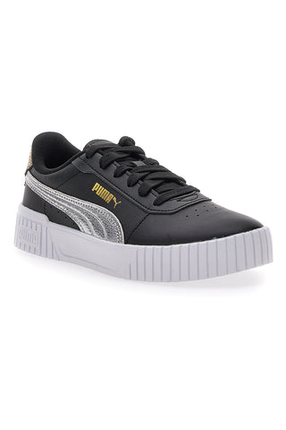 Schwarze Chasuble-Sneaker mit Schnürsenkeln Puma Carina 2.0 Mettalic Shine